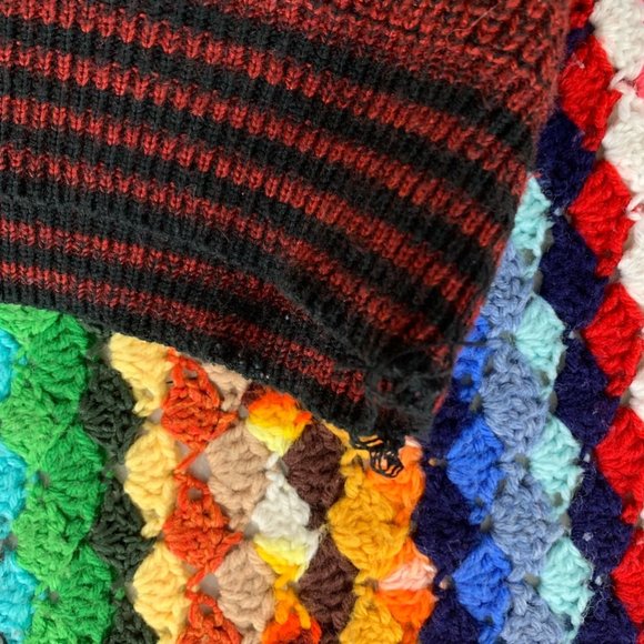 Vintage 90s Saugatuck Oversized Striped Knit Menswear Banded Grandpa Swe… - Picture 11 of 13